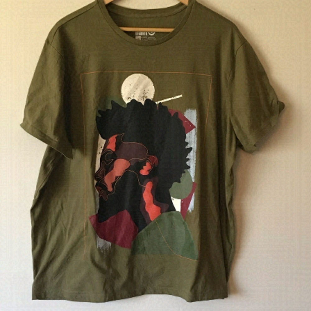 Black History Month army green T-shirt.  Men’s XXL.  Unisex.